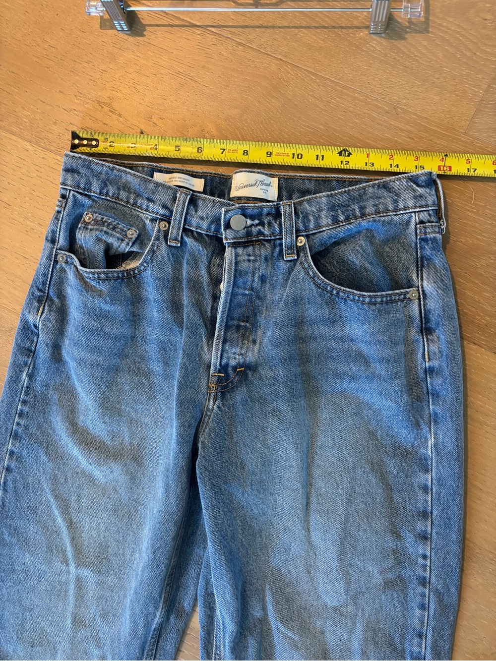 Universal Thread 90's Mid Rise Heart Pocket Baggy Wide Leg Denim Jeans 8 regular - Picture 10 of 13
